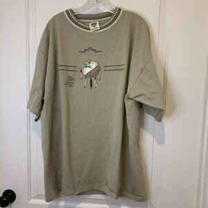 Vtg Prairie Mountain Four Corners T Shirt Mens XXL Tan USA Cotton Single Stitch